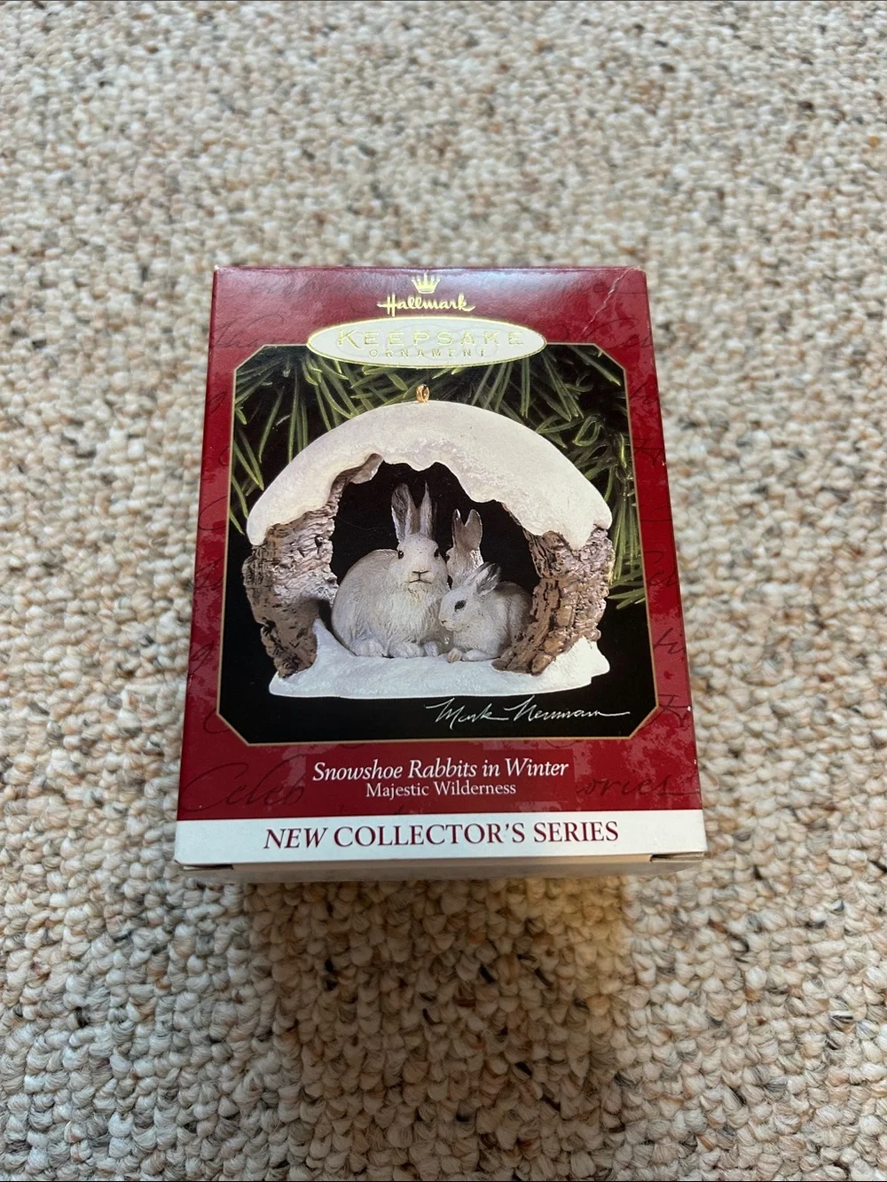 1997 Hallmark Snowshoe Rabbits in Winter Ornament